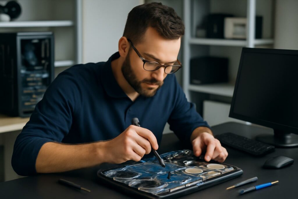 Ilustração sobre notebook tela acesa sem imagem