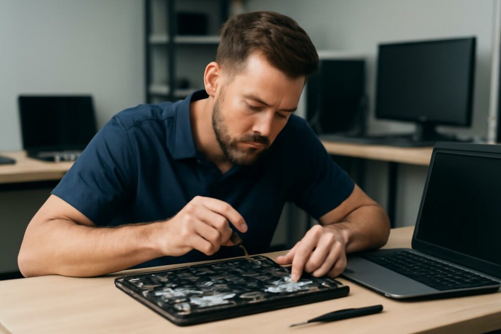 3 erros ao ignorar fonte e carga na manutenção de notebooks e computadores 1 Ilustração sobre fonte e carga na manutenção de notebooks e computadores