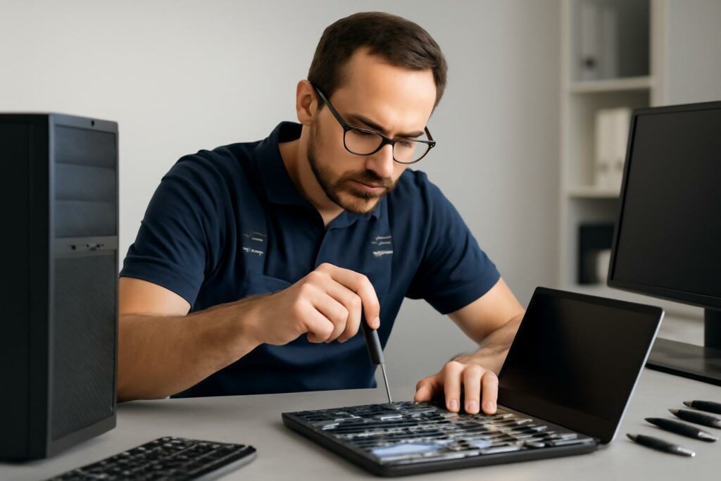4 erros na limpeza interna de notebook que encurtam a vida útil 1 Ilustração sobre limpeza interna de notebook
